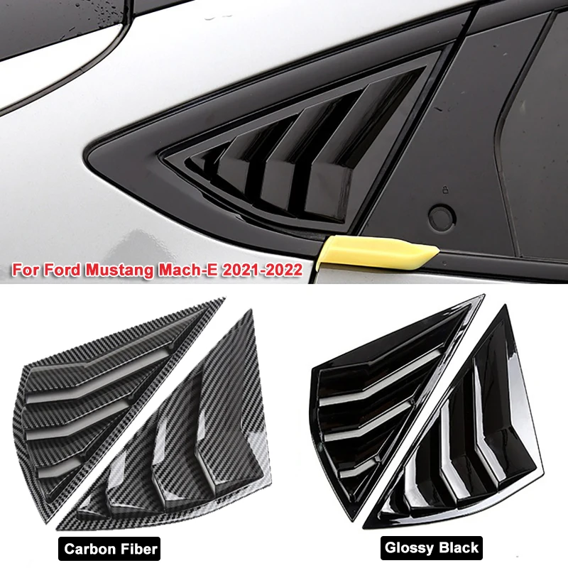 

2pcs/set ABS Rear Side Window Scoop Louvers Cover for Ford Mustang Mach-E 2021-2022
