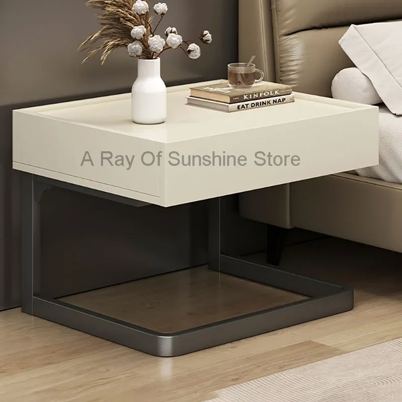 Минималистичный ночной столик для хранения в спальню современный с выдвижными