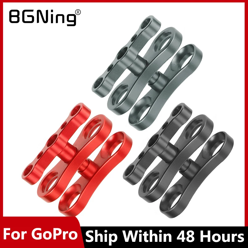 

2PCS Diving 1inch Ball Clamp Anti-Drop Tripod Butterfly Clip Joint 1/4 3/8 Mount for Gopro Camera Underwater Light Torch Bracket