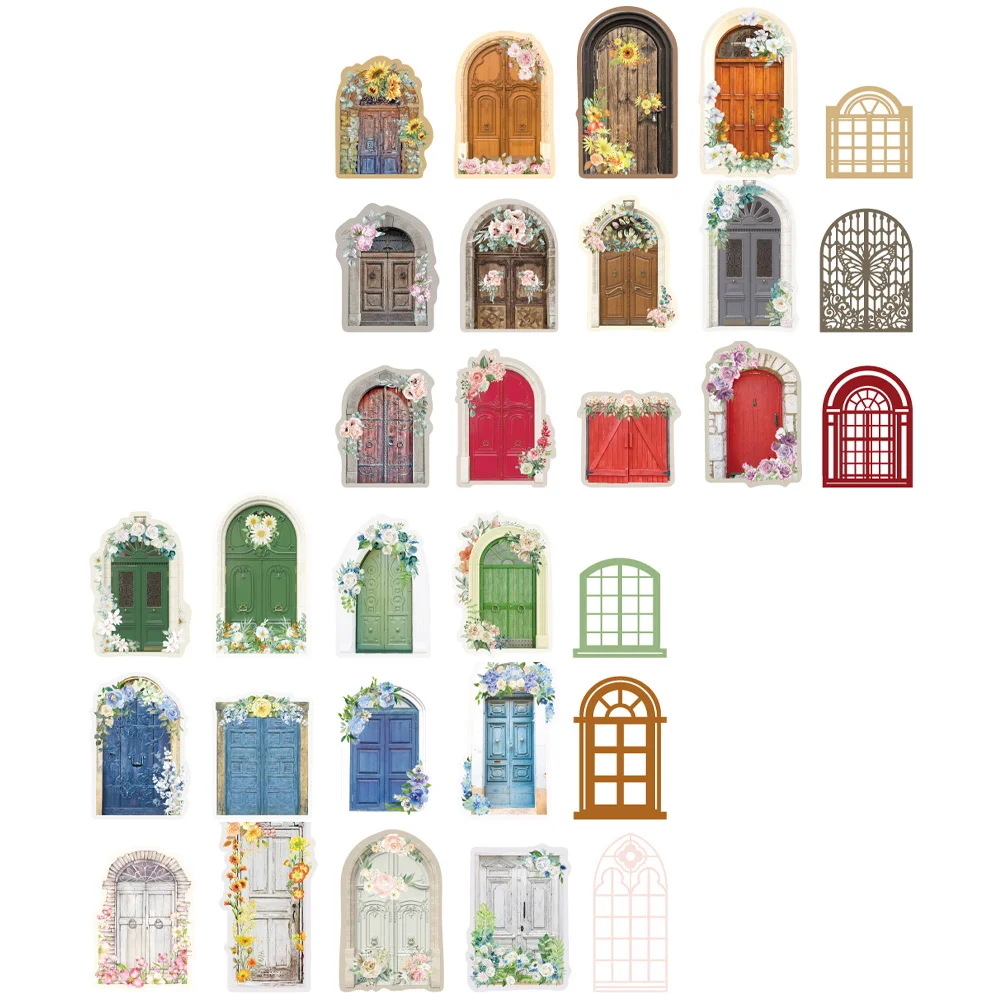 

Flower Window Collage Card Decorative Scrapbook Paper Background Scrapbooking Notebook DIY Journal