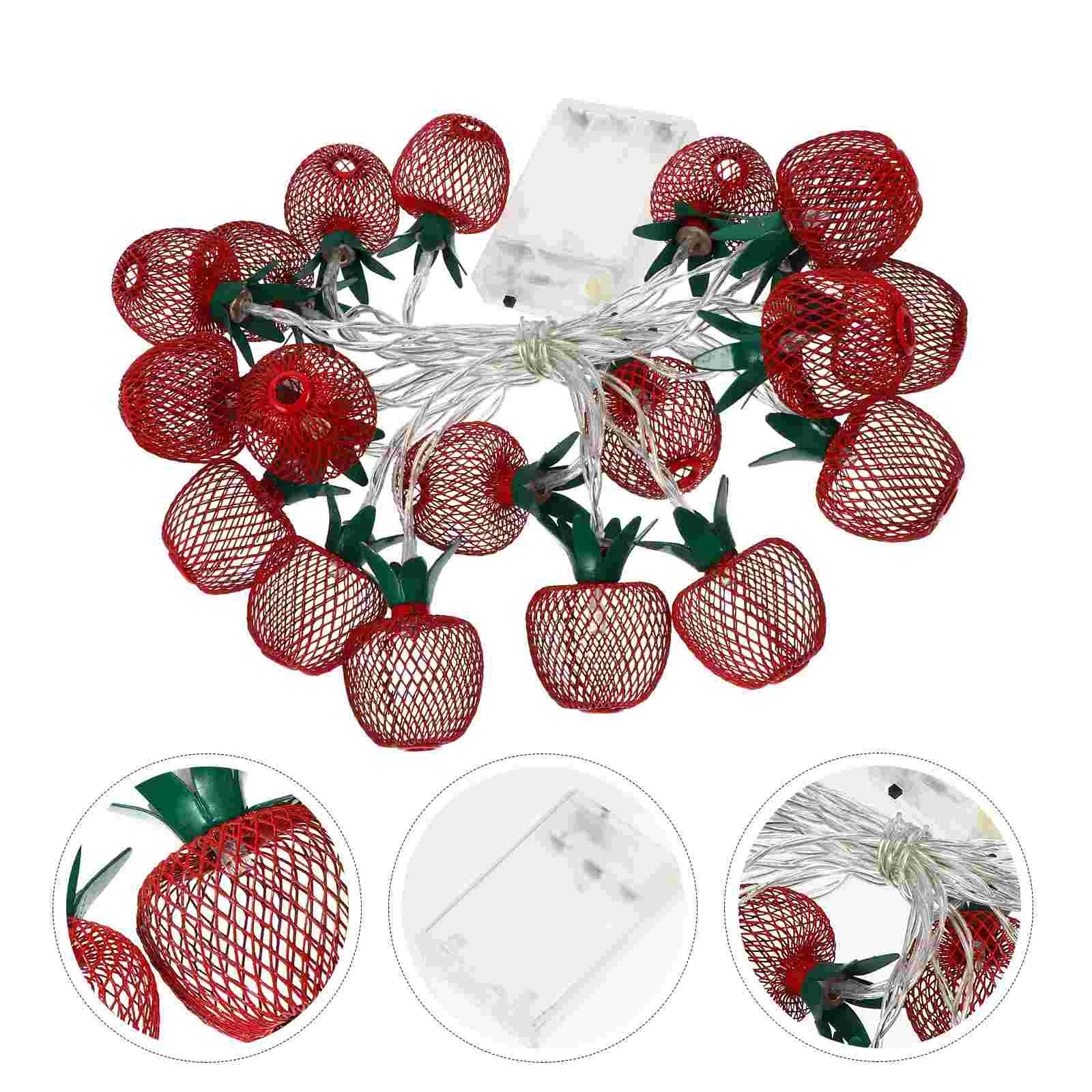 

1 Set Iron Fruit Shape String Light LED Hanging Lamp Decor Without Battery