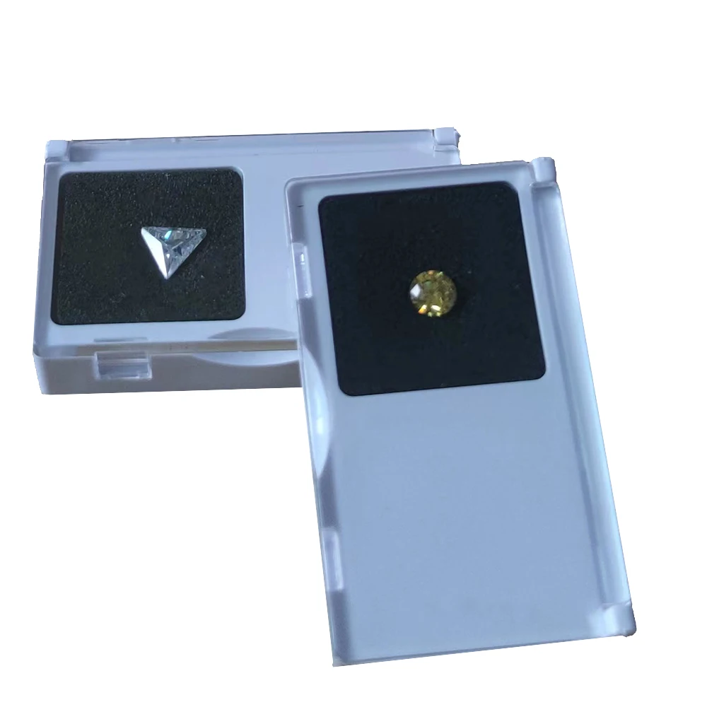 Acrylic Gems Storage Box Gemstone Display Case Rhinestone Jewelry Gift Packaging Box Diamond Stone Carrying Box Wholesale