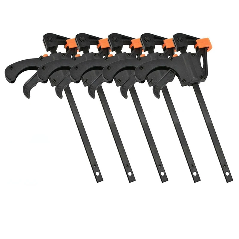

5Pcs Woodworking Bar Mini F Clamp Clip Set Hard Quick Ratchet Release Clip DIY Carpentry Hand Tool Woodworking Clamp