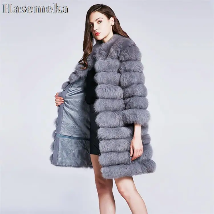 High Quality 4in1 Real Fox Fur Coat Detachable Women Natural Real Fur Jackets Vest Winter New Fashion All-matching Outerwear