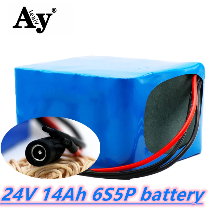 

New 24V 14Ah 6S5P 18650 lithium ion battery pack 25.2v 14000mAh electric moped / electric / rechargeable li-ion battery pack