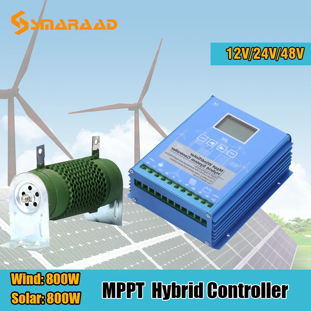 

2000W MPPT Wind Solar Hybrid Controller Boost Charge 12V 24V 48V Free Dump Load Support Lithium Lifepo4 Lead Acid GEL Battery