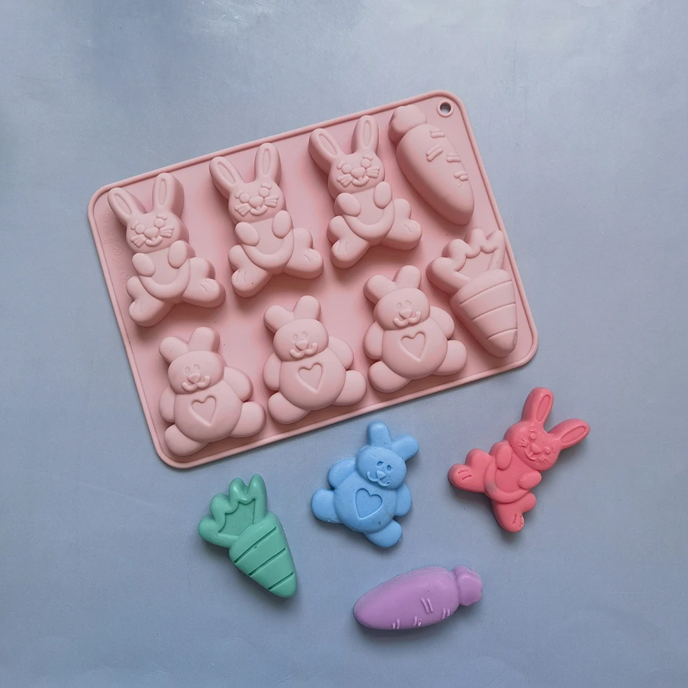 

Easter Rabbit Radish Silicone Candy Mold Chocolate Cake Mold Holiday Cupcake Baking Mould Fondant Cake Decorating Tools