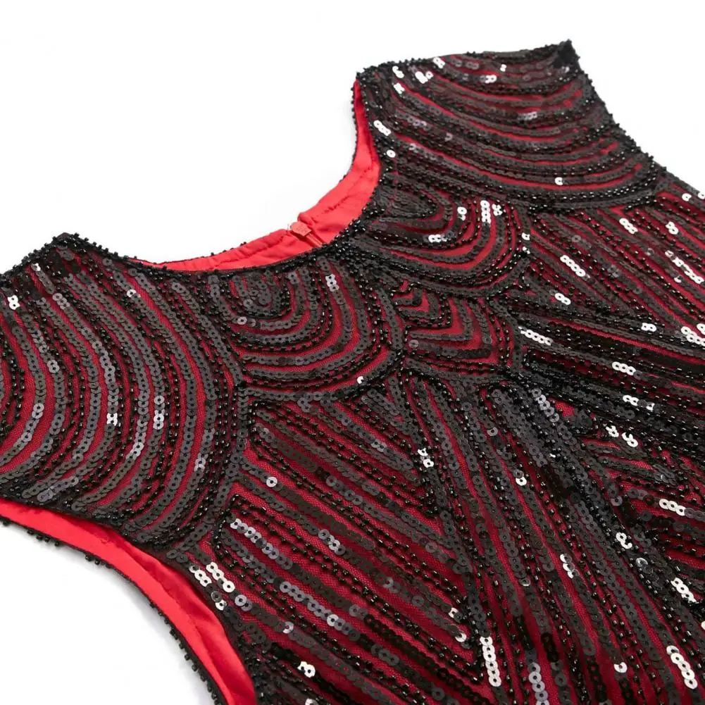 Женское платье с блестками винтажное длинное платье-футляр без рукавов бахромой