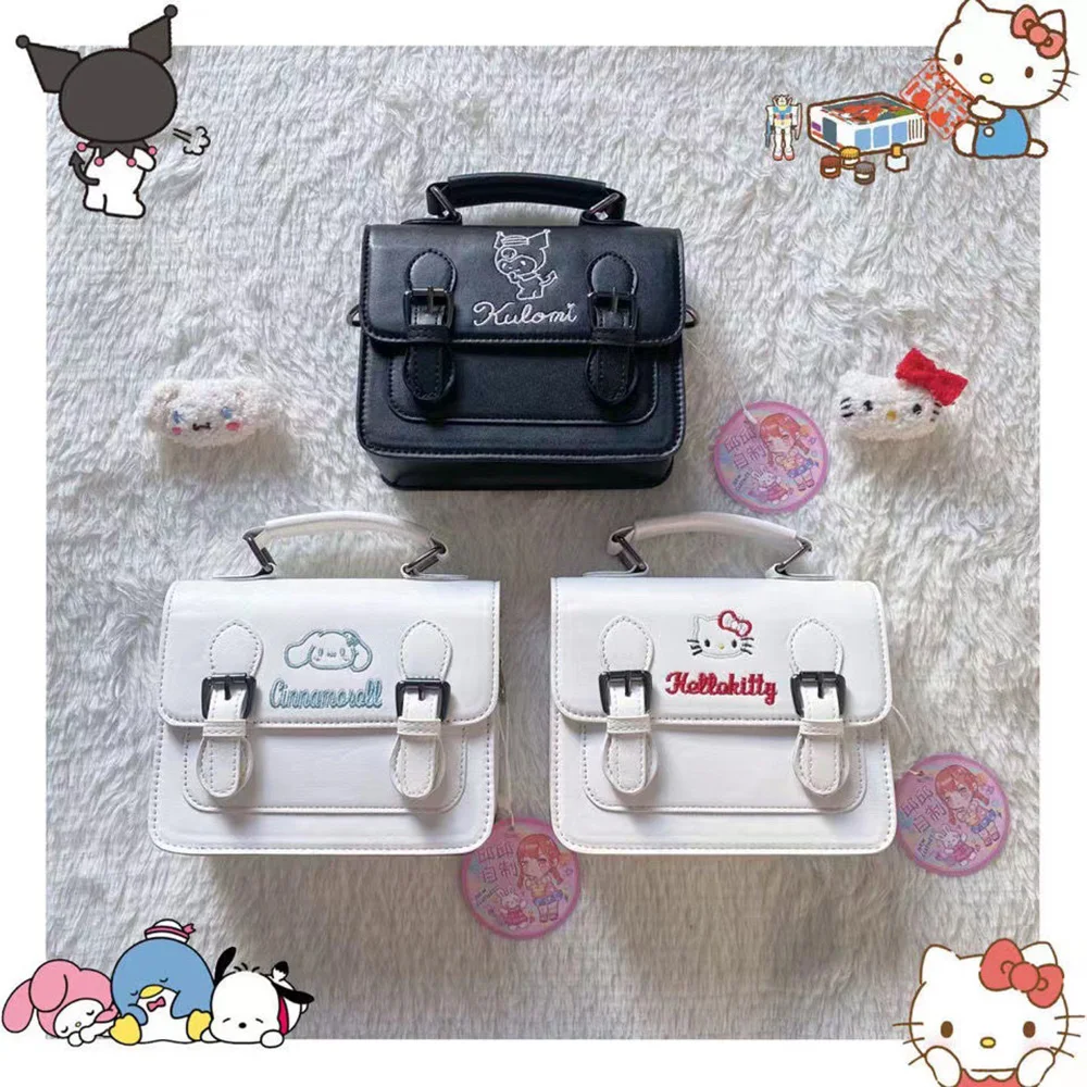 

Сумка через плечо Hellokitty, Сумки из искусственной кожи Sanrio, женские портативные сумки-мессенджеры Cinnamorol Kuromi, милые Мультяшные женские рюкзаки-тоуты