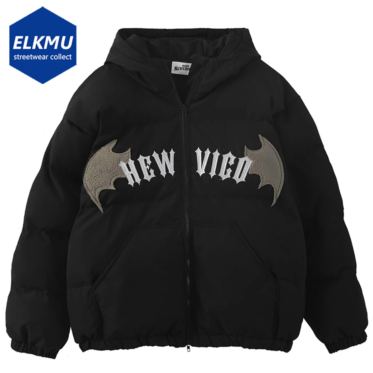 

Парка с рисунком дьявольских рогов, зимняя мягкая женская теплая утолщенная теплая куртка с капюшоном и сращением крыльев, уличная одежда в...