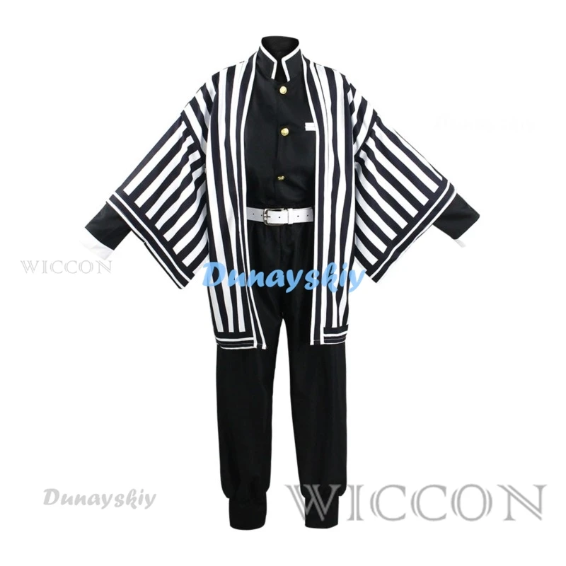 Кимоно для косплея черное Iguro Obanai костюм