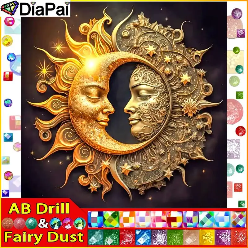 DIAPAI Фея Пыль AB Алмазная картина Полный квадратный/круглый бриллиант &quotСолнце