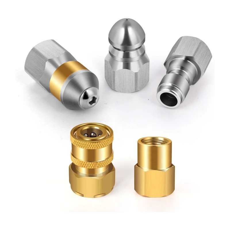 Насадка для мойки высокого давления из нержавеющей стали 5 шт. набор быстрой