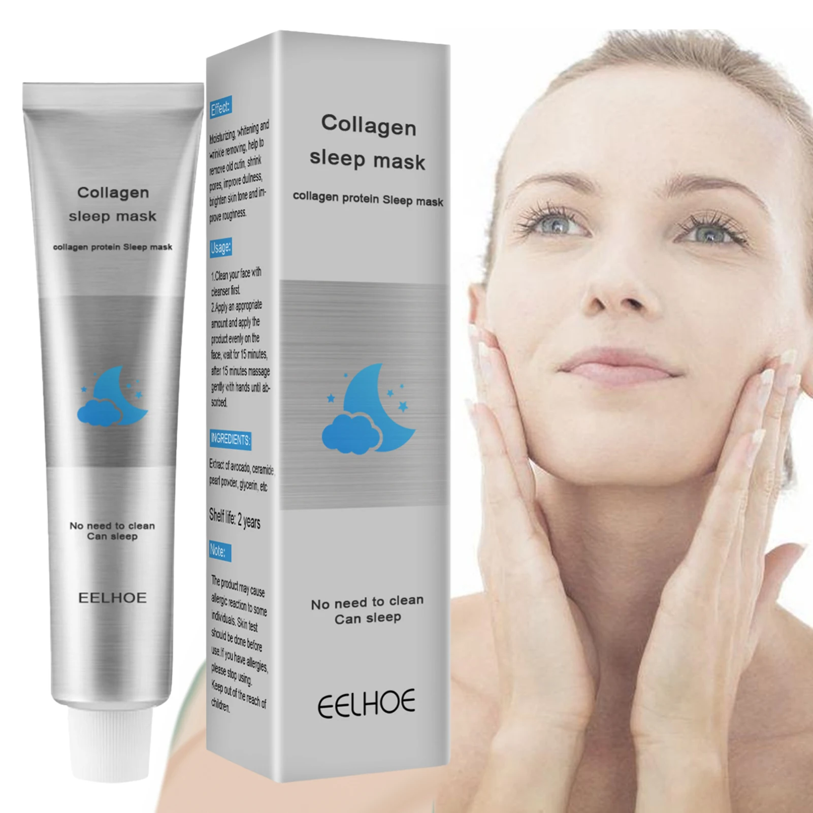 

Collagen Sleeping Mask Anti-Wrinkle Good Night Frozen Firming Sleep Mask Brightening Moisturizing Korean Overnight Skin Care