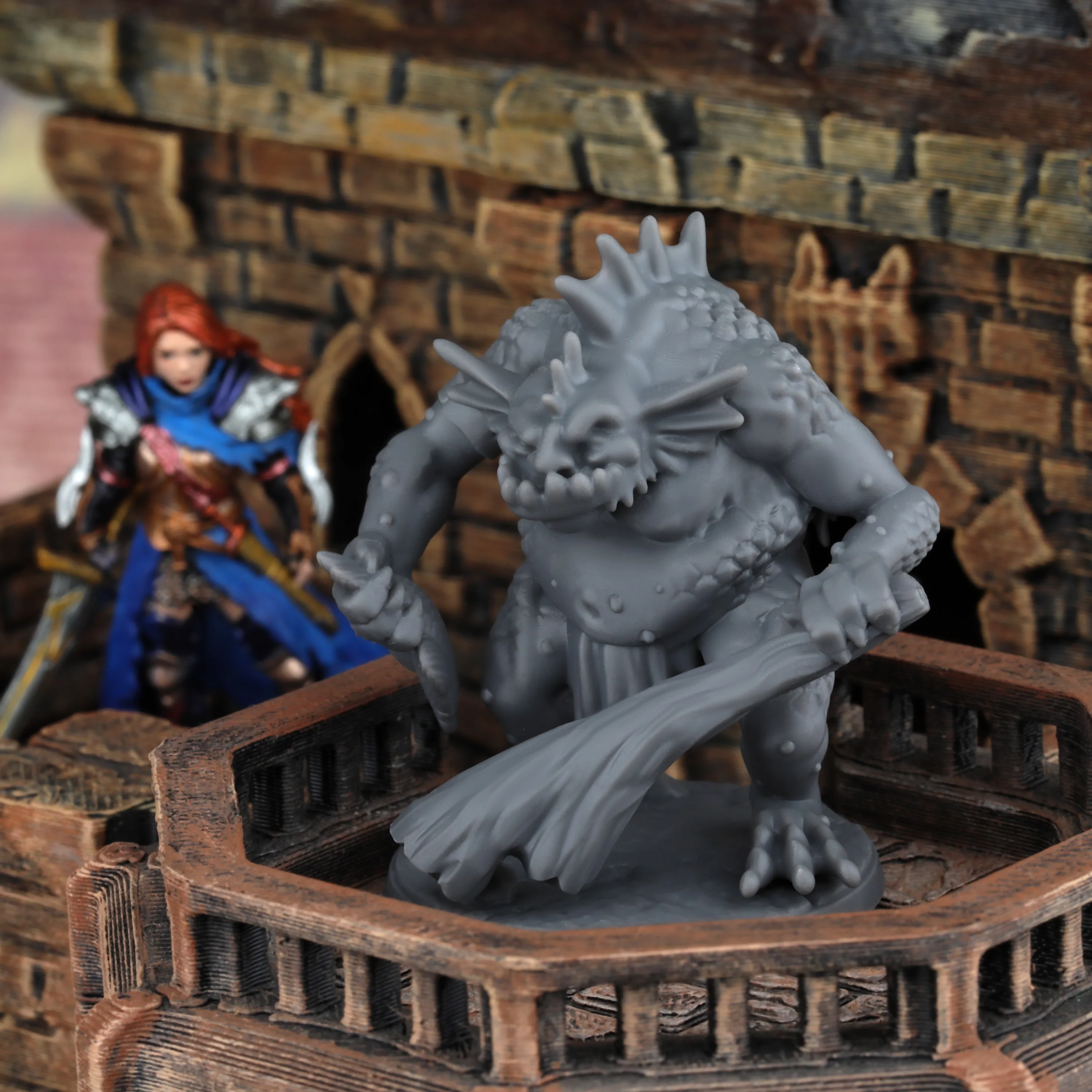 Фото Миниатюры монстров-троллов из фэнтези-серии Fantasy River – Фэнтези-фигурки для TTRPG и стратегических ролевых игр, идеальный подарок для любителей миниатюр. №4