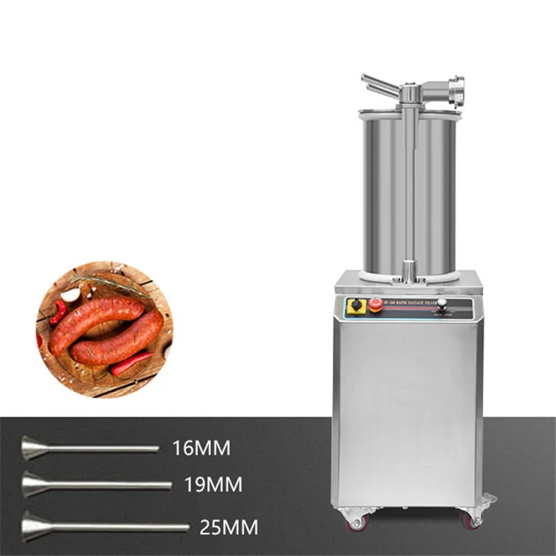 

26L Hot Dog Making Machine Hydraulic Electric Sausage Stuffer Automatic Meat Filling Machine For Sale