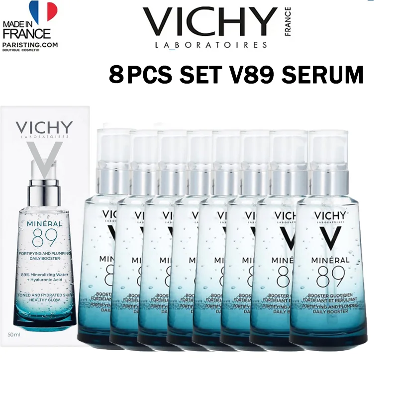 

8PCS Vichy Mineral 89 Pure Hyaluronic Acid Essence Daily Booster Moisturizing Serum Suitable For Sensitive And Dry Skin 50ml