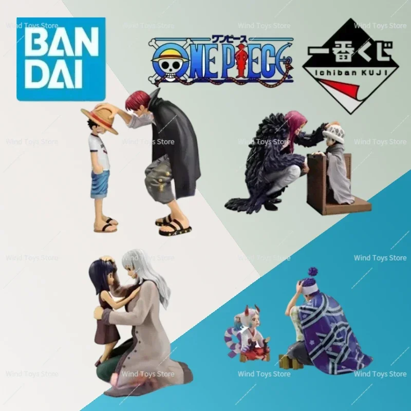 Фото Bandai Original One Piece Ichiban Kuji Shanks Соломенная шляпа Луффи Law Corazon Robin Olvia Yamato Аниме Фигурки Игрушки для детей Подарок №2
