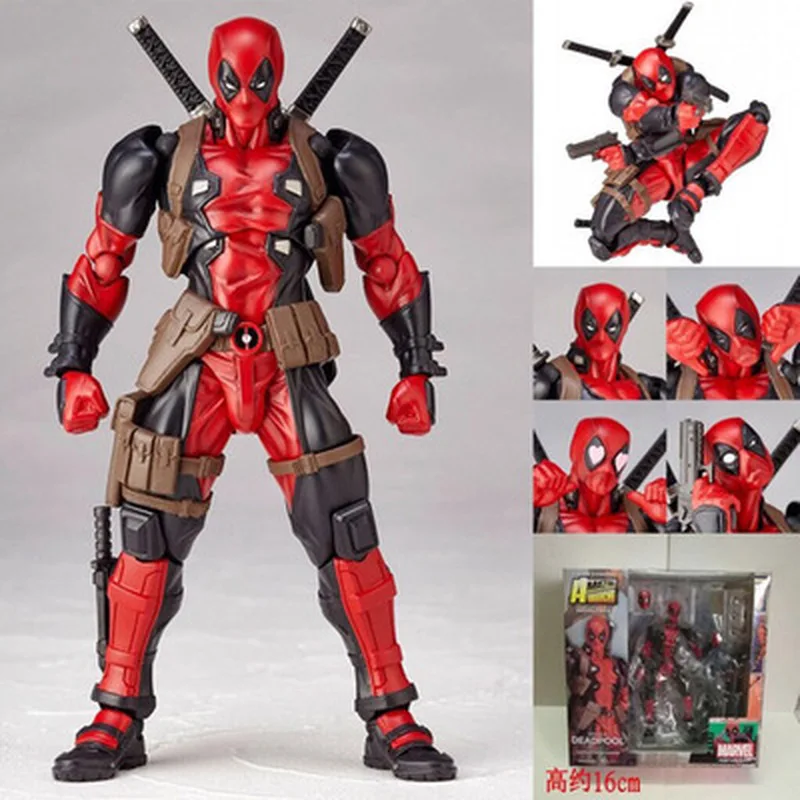 

Deadpool Hot X-Men Statue Model Figure Variant Movable Super Heroes Action Figures Dead Pool With Weapons Kids Diy Gift Toys