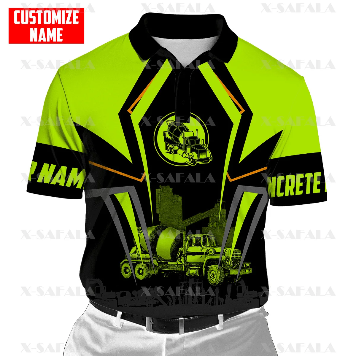 Бетономешалка отделка Рабочая форма крутой 3D принт для мужчин женщин тонкая