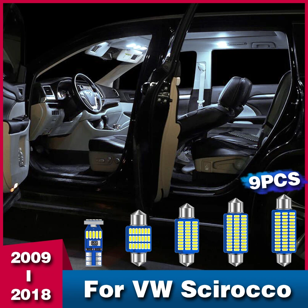 9 шт. аксессуары для переднего и заднего освещения автомобиля VW Scirocco 2009 - 2018 2010