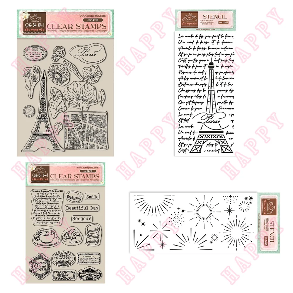 

Layering Stencils Clear Stamps Stars Labels Background For DIY Painting Scrapbook Coloring Embossing Album Decorative Template