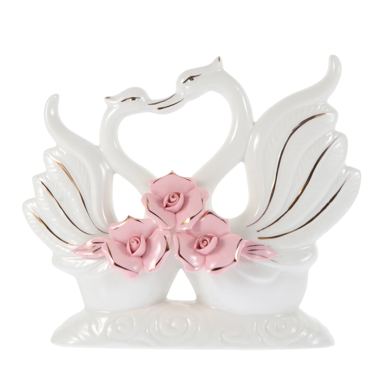 

Swan Figurine Statue Decor Lover Animal Bird Wedding Figure Action Model Desktop Sculptures Home Collection Tabletop Ornaments