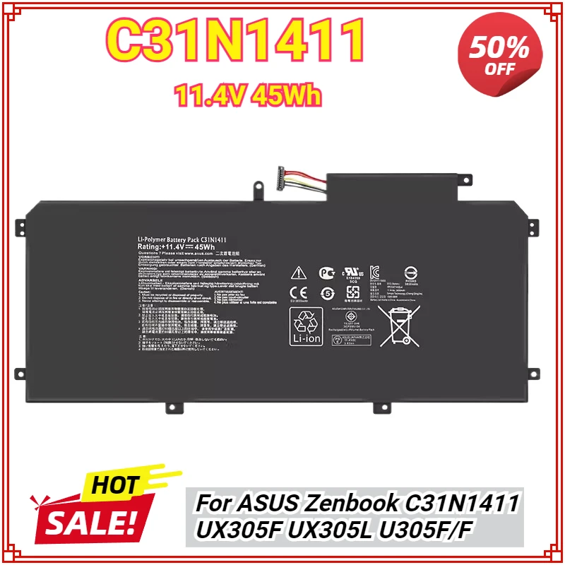 Новый аккумулятор для ноутбука C31N1411 ASUS Zenbook U305 U305FA U305CA UX305 UX305CA UX305F UX305L UX305FA U305F/F Series