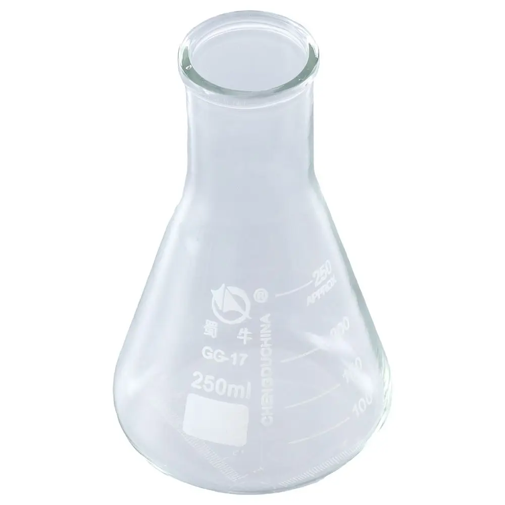 

250ml Lab Beaker Lab Supplies Thickened Glass Borosilicate Beaker Flat Bottom Erlenmeyer Flask Chemical Laboratory Equipment