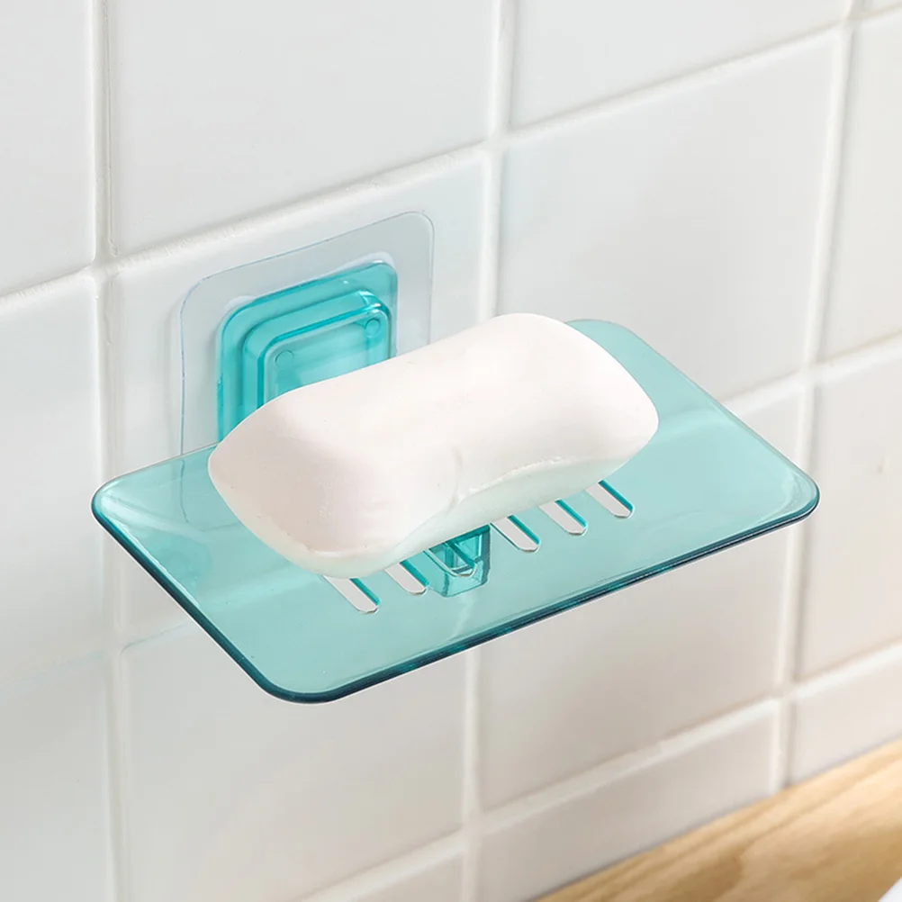 

1pc Removable Wall Mounted Sticky Adhesive Tray Dish Basket Holder )