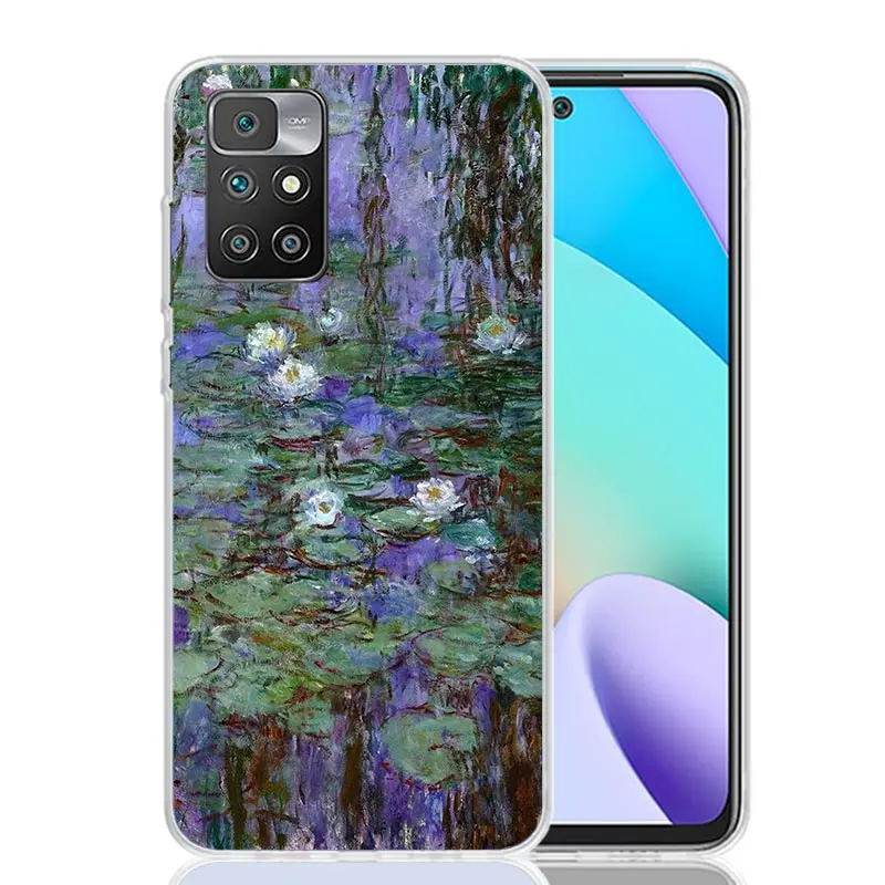 Чехол для телефона Claude Monet Garden Lotus Bridge Xiaomi 12C 12 10C 10 10A 9C 9 9A 9T 8A 8 7A 7 6A 6 Pro S2 K70 K60 K40 K20 Art Co