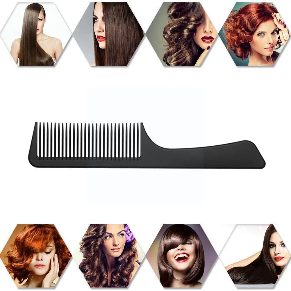

1pcs Simple Hair Comb Anti-static Hairdressing Carbon Hairbrush Salon Hair Styling Tools Handle Brush For Girls Ponytails I6o7