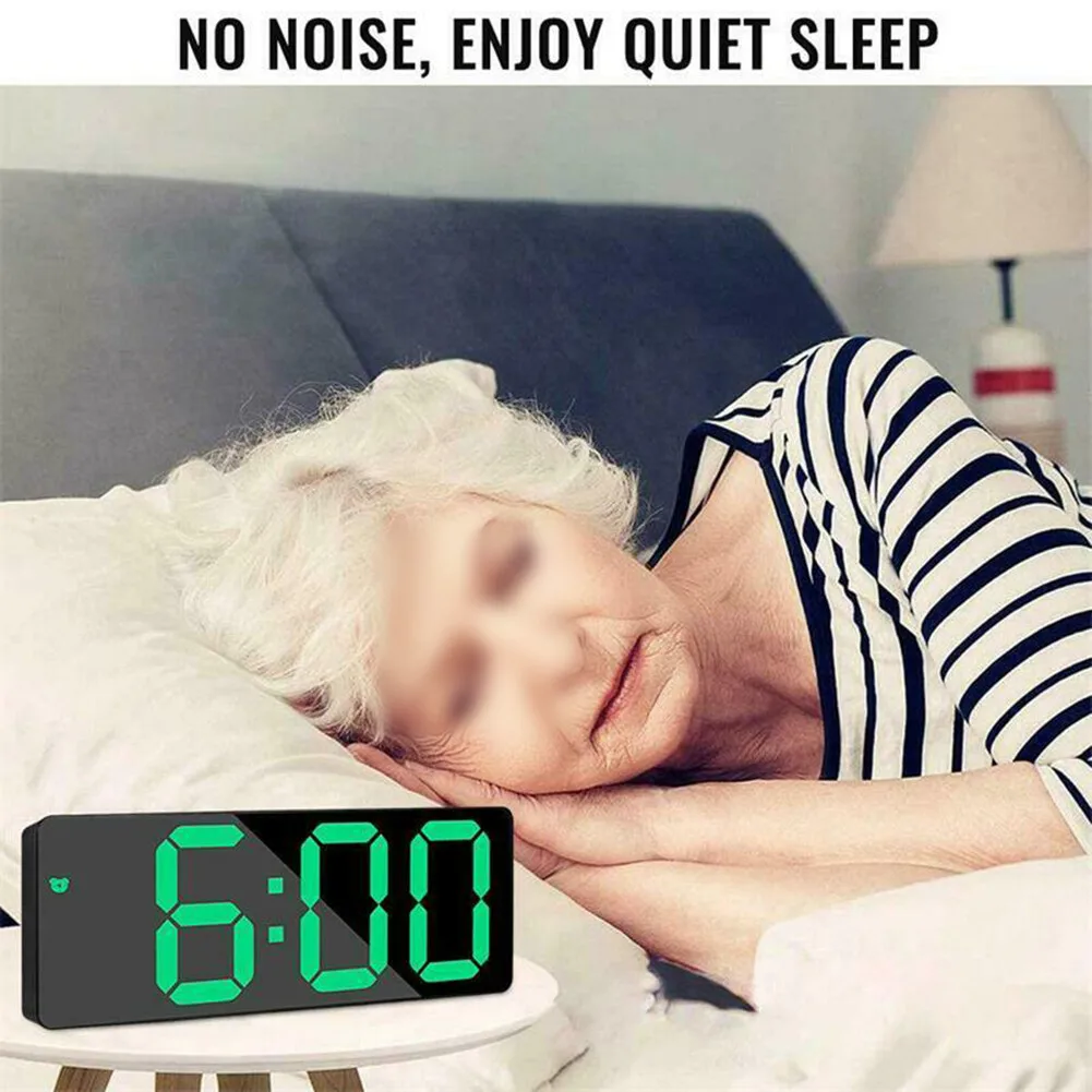 

Smart LED Clock Bedside Digital Alarm Clocks Desktop Table Electronic Desk Watch Snooze Desk Clock Wake Up Alarm Clock Digital