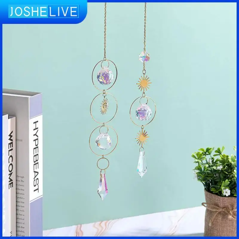 

Prism Ball Decor Crystal Sun Catcher Crystal Decor Sun Catcher Light And Shadow Wind Chime Crystal Lighting Pendant Exquisite