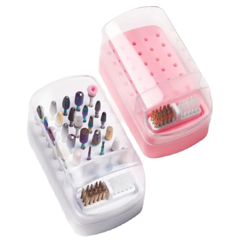 

1pc 30 Holes Nail Polish Head Storage Box Grinding Head Milling Cutter Display Rack Drill Storage Box Nail Tools Accessories