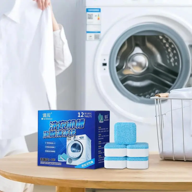 12 шт. таблетки для глубокой очистки стиральной машины