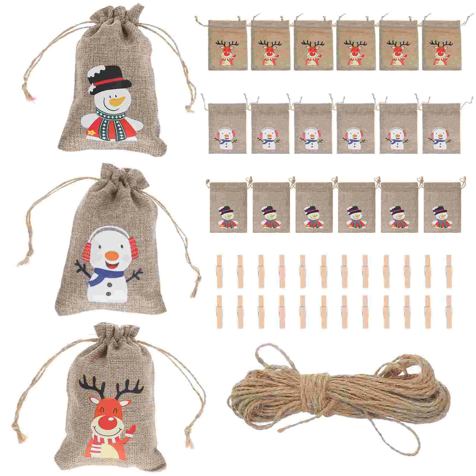 

The Gift Christmas Party Supplies Candy Goodies Pouch Packing Bag Snacks Bags Drawstring Kids