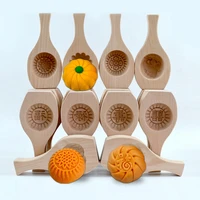 3d flower mold moon cake wooden mold household pasta bean paste bun making mold pastry tools fondant molds baking accessories