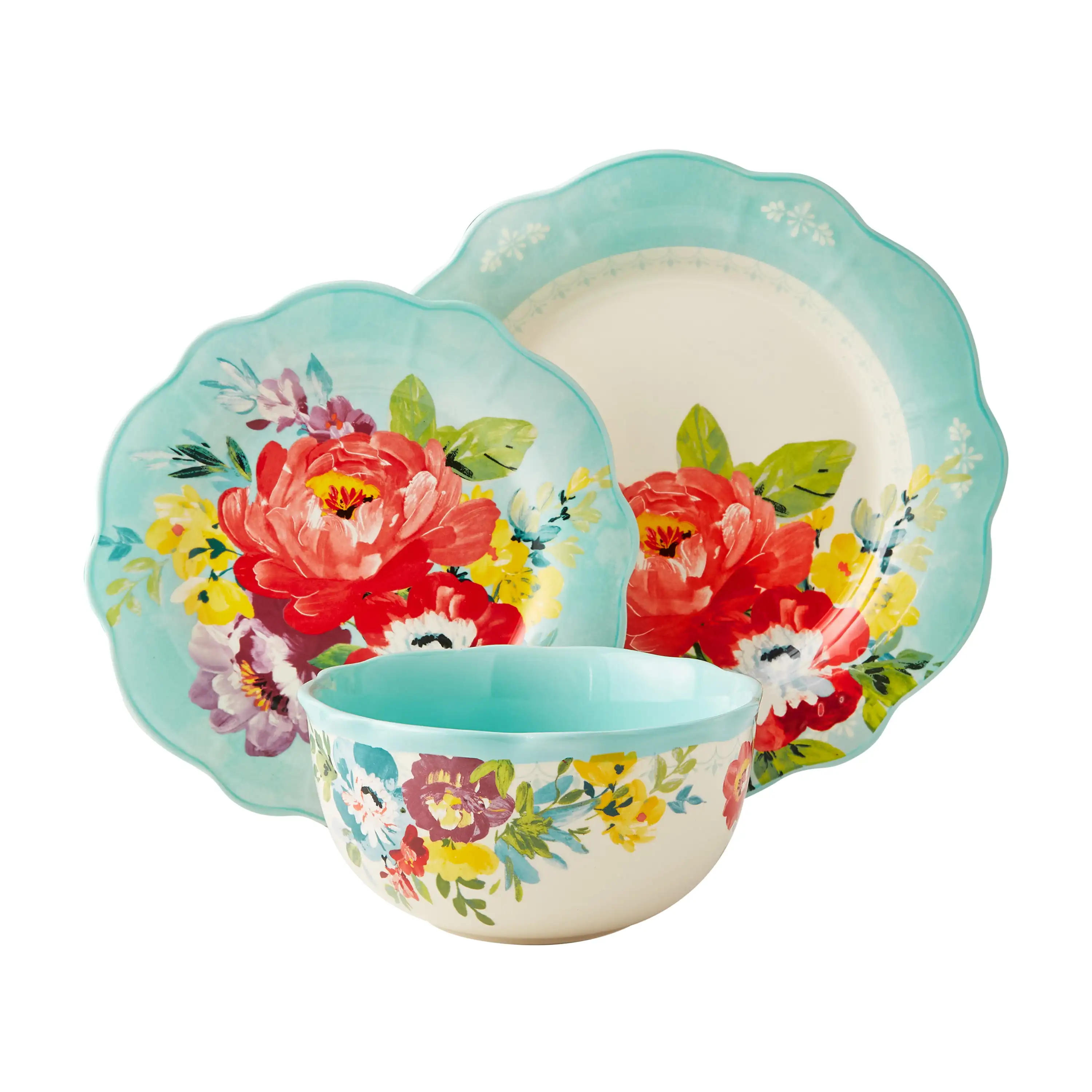

Sweet Romance Blossom 12-Piece Dinnerware Set