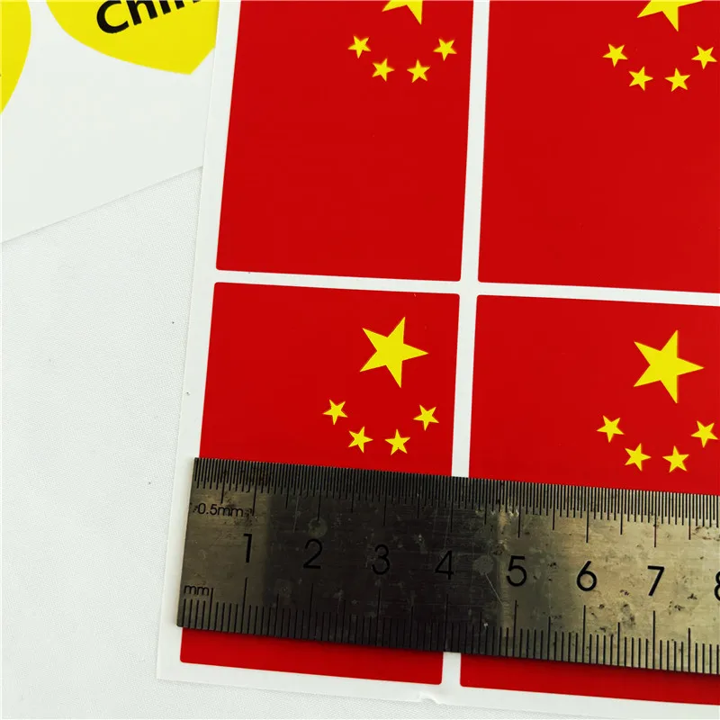 Оптовая продажа смешанные наклейки с китайским национальным флагом 100