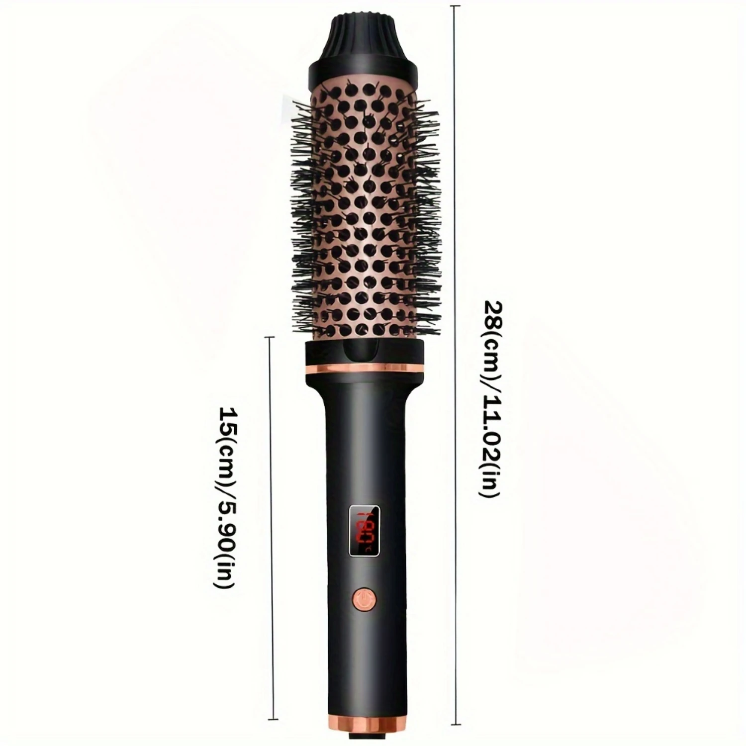 Dual Voltage 1.5-Inch Heated Round Brush Curling Stick for Fluffy Hair Perfect Styling Tool All Hairstyles Suitable Al