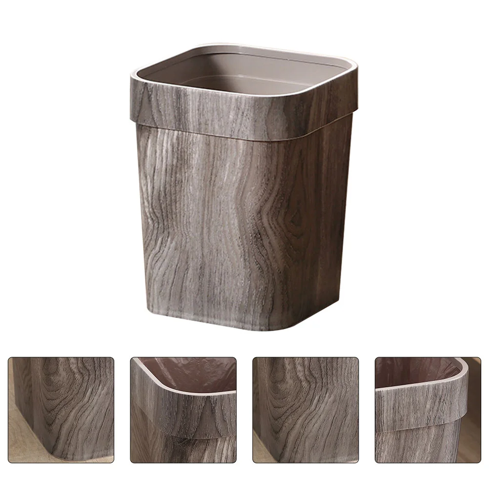 

Retro Trash Can Home Office Wastebasket Living Room Garbage Bin Pp Environmental Protection Material Dustbin