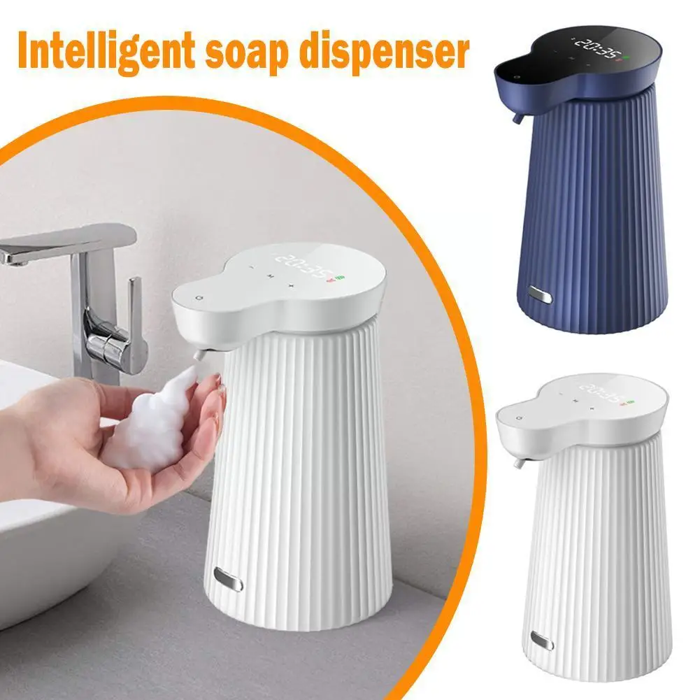 

500ml Smart Soap Dispenser Usb Charging Large Screen Time Soap Sensor Machine Display Touchless Sanitizer Infrared Hand Liq B5R6