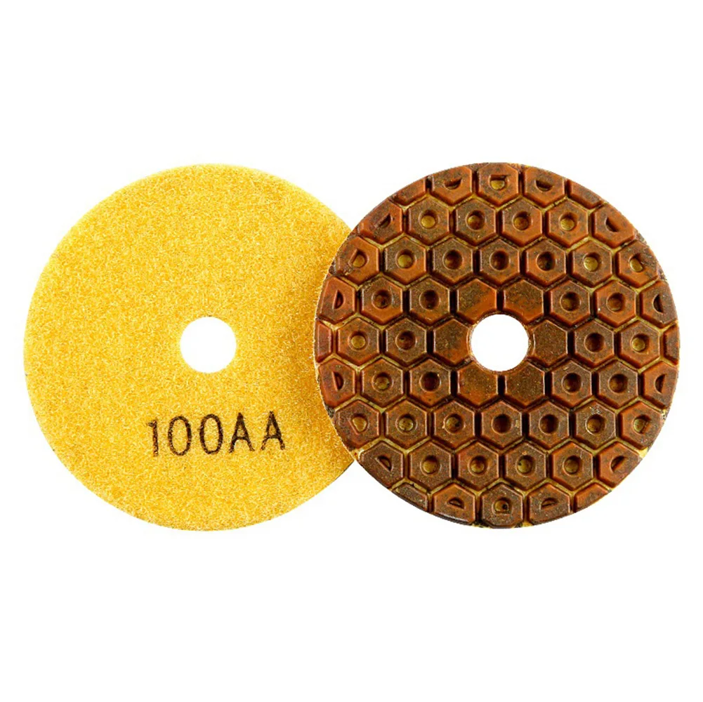 

1/4PCS 4Inch Diamond Polishing Pads Copper Bond Wet Polishing Pad 50 100 200 400 Grit For Granite Marble Concrete Floor Grinding