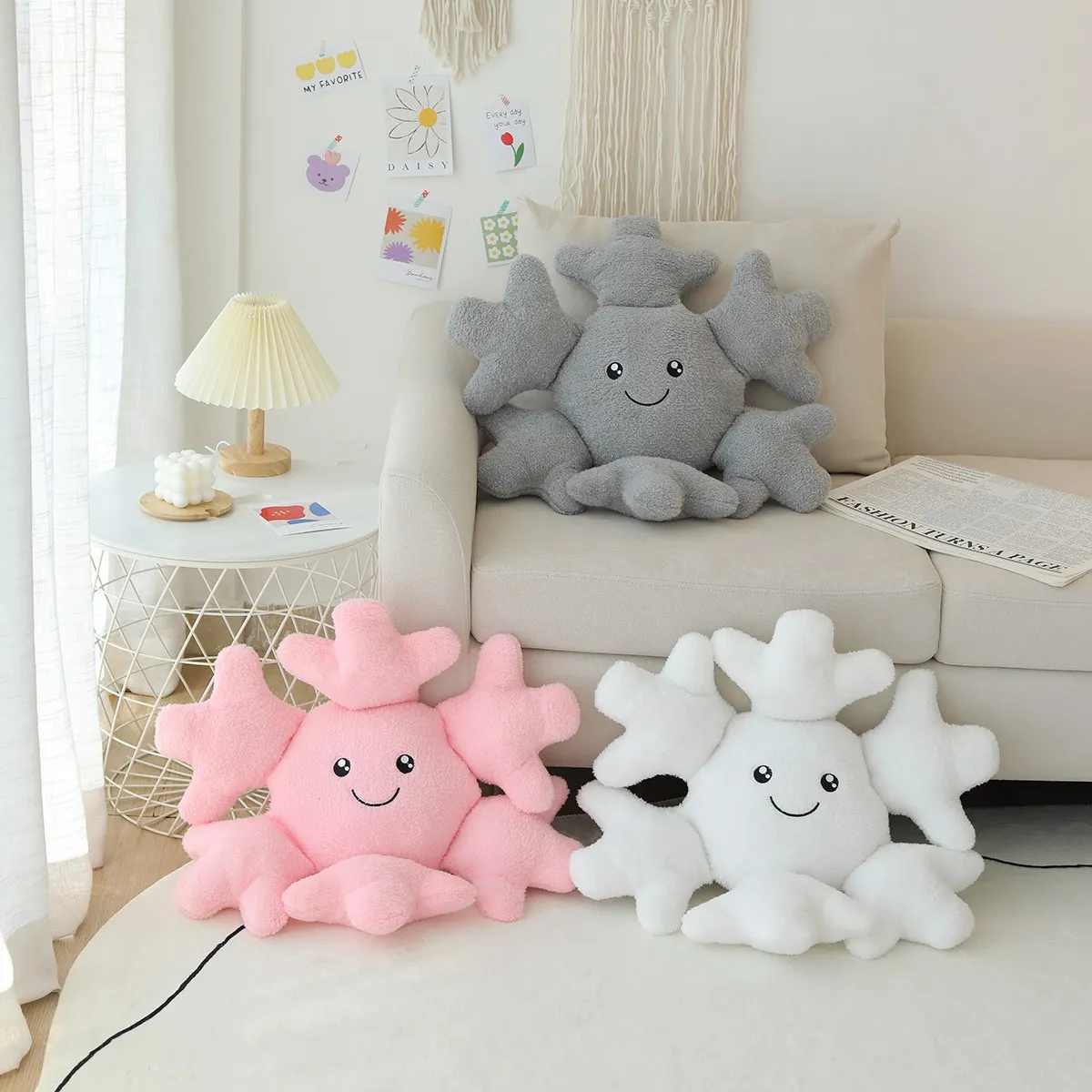 

Cushion Cover Snowflake Pillow Cover Cover Fashion Christmas Home Decoration for Sofa Bedroom