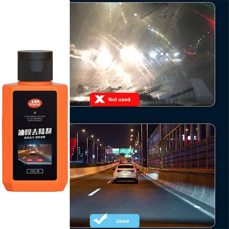 

60ml Car Front Windshield Cleaning Paste Oil Film Remover Cleaner Automotive Window Glass Coating Agent for Stains Cleaning