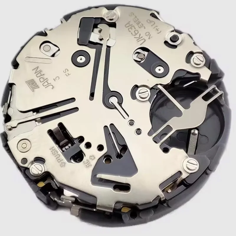 6-часовая дата черный одинарный календарь VK63 VK63A Серия VK Механизм часов Кварцевый