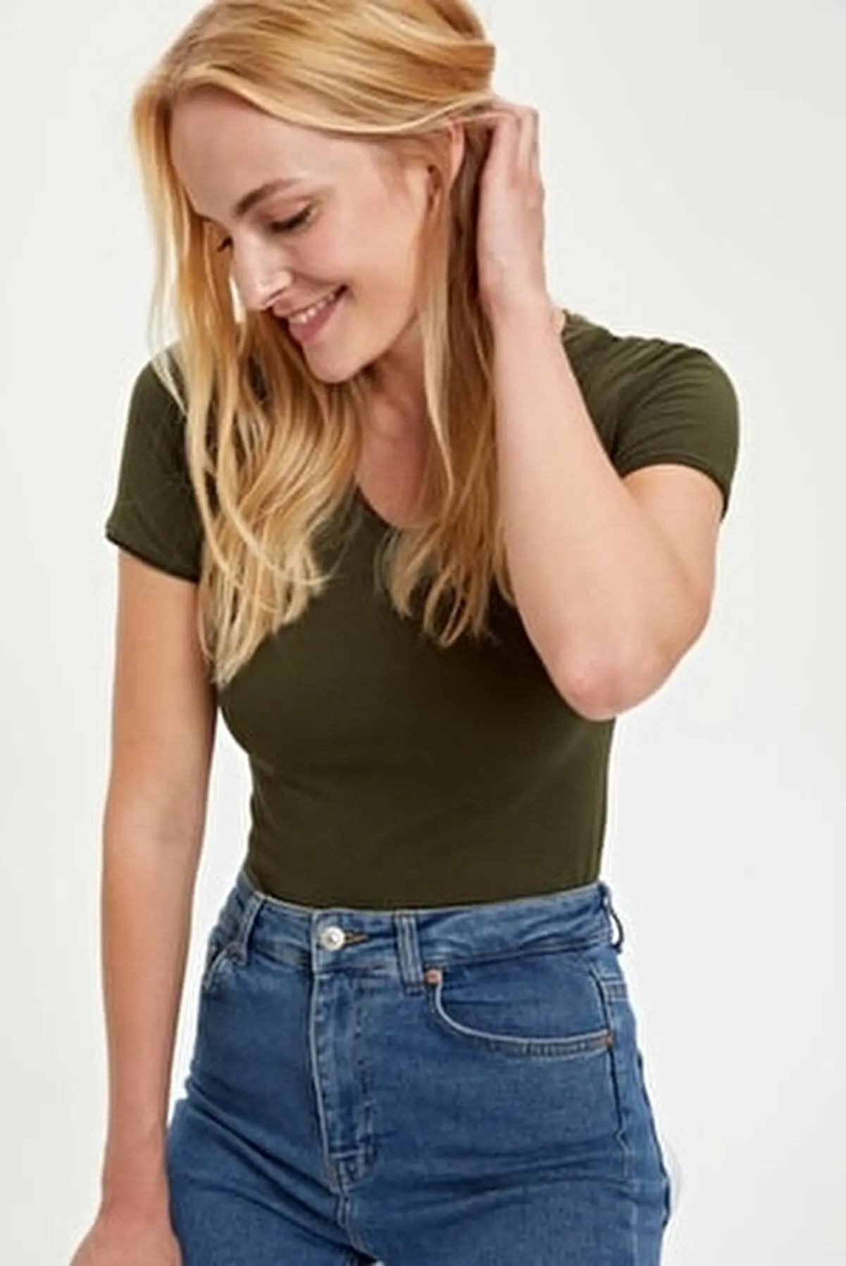 

V-neck Basic Relax Fit Short Sleeve T-Shirts Blouse Top women's Tops Tees Summer Tee Shirt women's Summer Tee Shirt 38560627