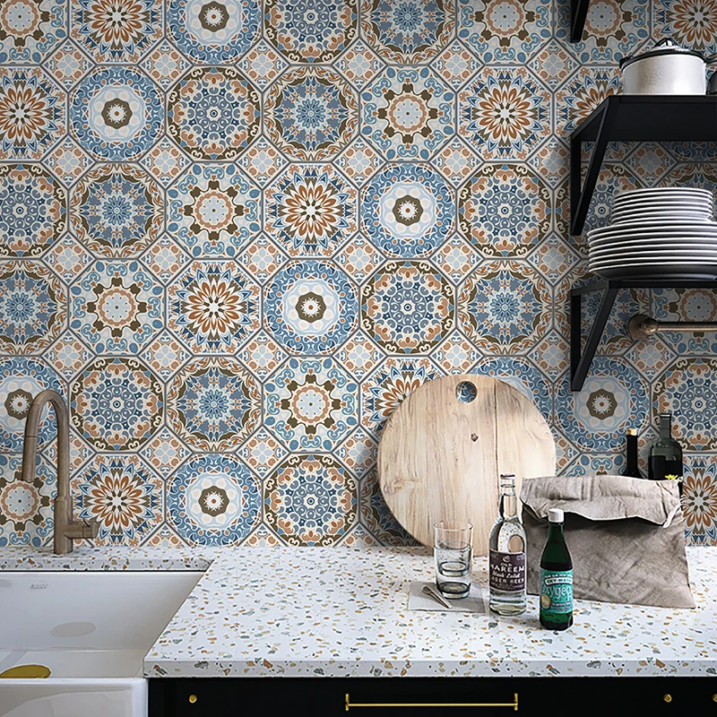 Цветные художественные водостойкие наклейки для настенной плитки подходят