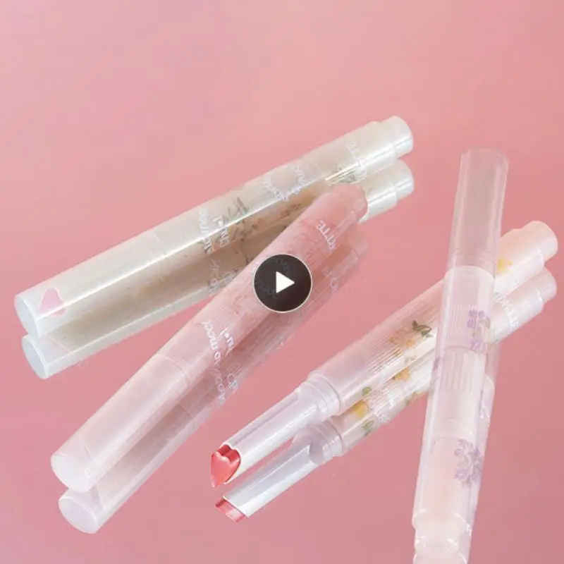 

Love Heart Lipstick Pen Crystal Jelly Lip. Delicate Lipstick Pencil Lip Tint Pen 13 Colors Flower Lip Gloss Beauty Cosmetics